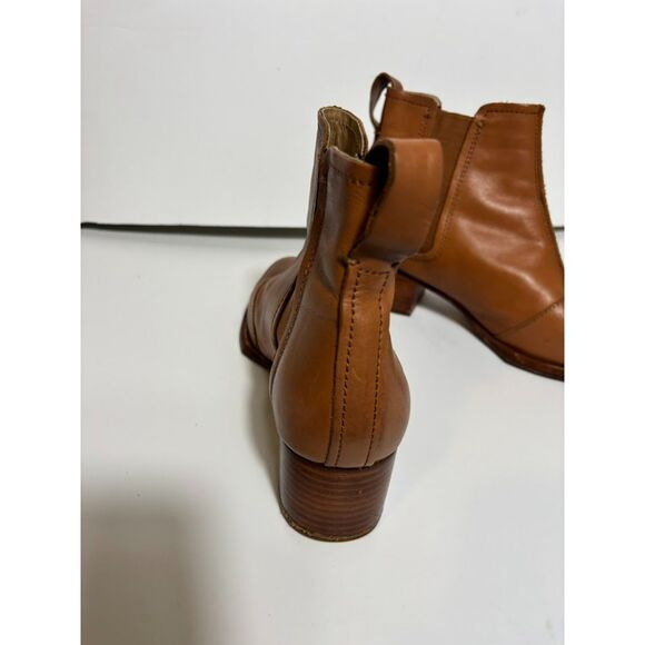 Rag & Bone Boots Women's 38.5 sz 8.5 Brown Tan Walker II Ankle Bootie Leather - Picture 3 of 4